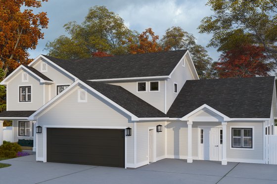 Exterior - Front Elevation 3 for Farmhouse House Plan #1060-407 - 4 bed, 3.5 bath