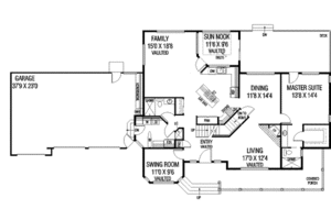 Floor Plan - Main Floor for Traditional House Plan #60-607 - 5 bed, 5 bath