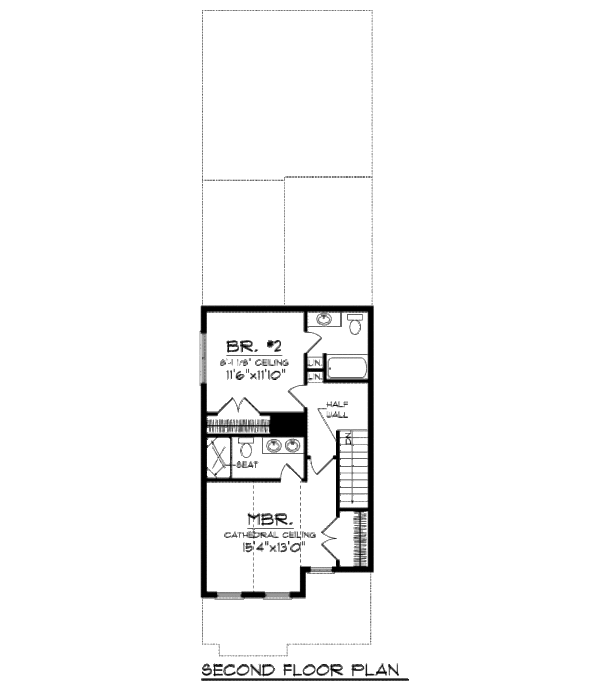 Architectural House Design - Craftsman Floor Plan - Upper Floor Plan #70-964