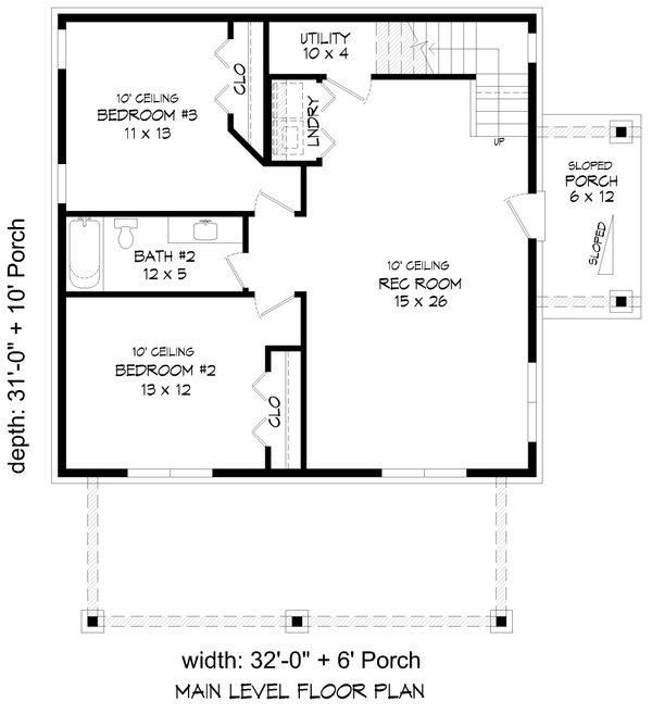 House Plan Design - Contemporary Floor Plan - Main Floor Plan #932-1248