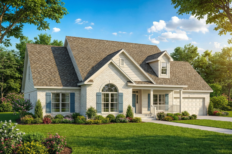 Dream House Plan - Exterior - Front Elevation 3 for Traditional House Plan #17-283 - 3 bed, 2 bath