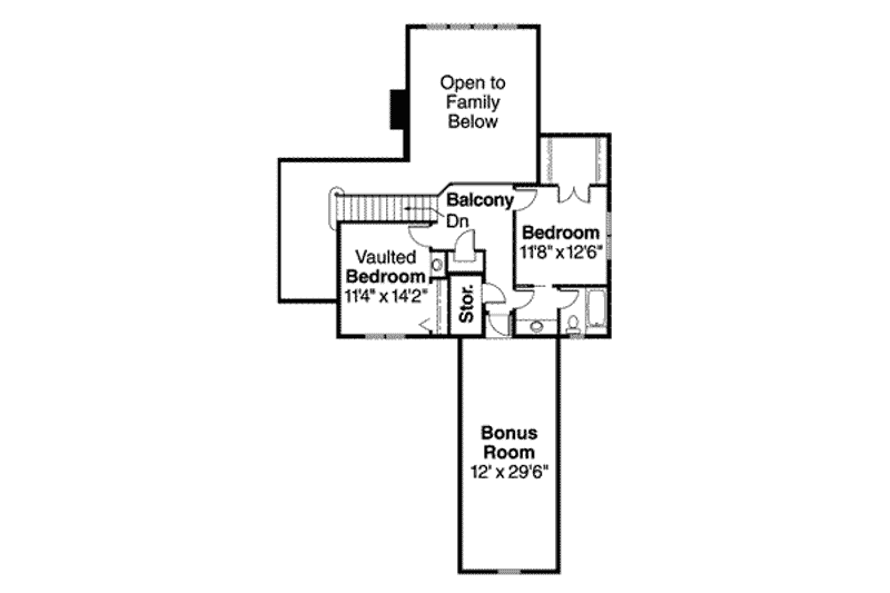 Home Plan - Floor Plan - Upper Floor for European House Plan #124-417 - 3 bed, 2.5 bath