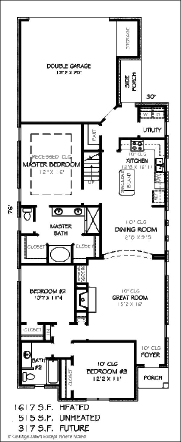 European Floor Plan - Main Floor Plan #424-44