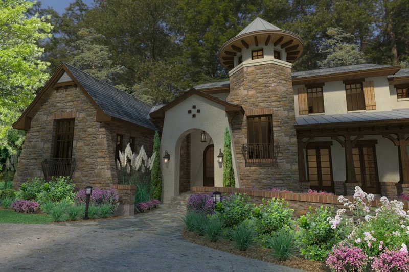 House Plan Design - Exterior - Other Elevation 7 for European House Plan #120-182 - 3 bed, 4 bath