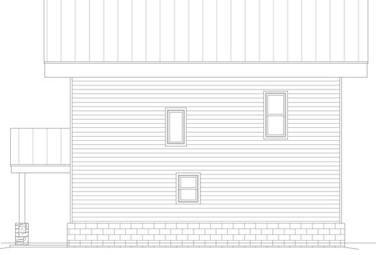 Exterior - Rear Elevation for Modern House Plan #932-575 - 3 bed, 2 bath