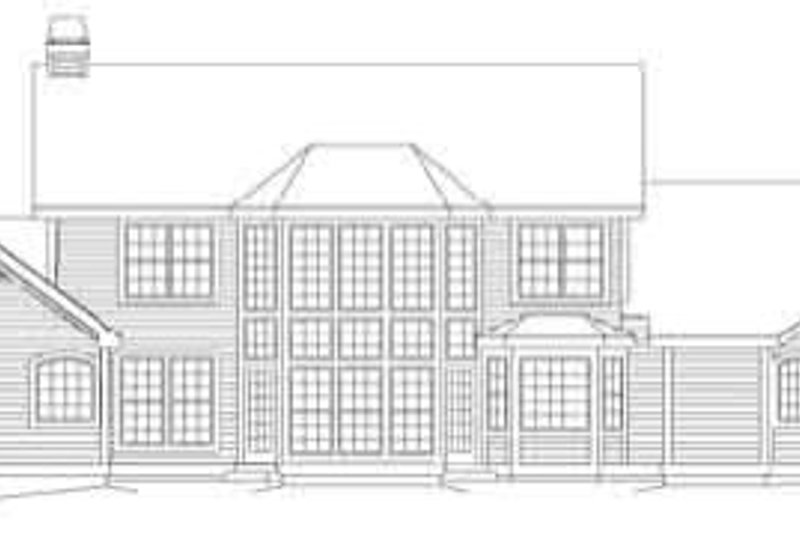 House Plan Design - Exterior - Rear Elevation for Traditional House Plan #57-187 - 4 bed, 3.5 bath