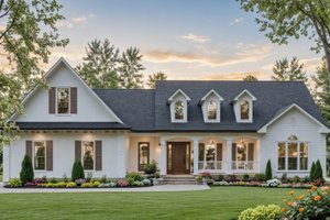 House Blueprint - Farmhouse Exterior - Front Elevation Plan #21-549