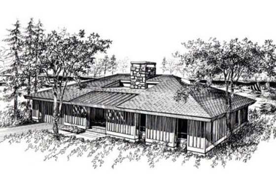 Exterior - Front Elevation for Modern House Plan #312-841 - 3 bed, 2.5 bath