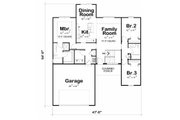 Craftsman Style House Plan - 3 Beds 2 Baths 1373 Sq/Ft Plan #20-2181 