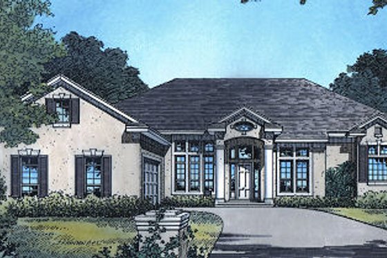 Exterior - Front Elevation for European House Plan #417-283 - 4 bed, 3 bath
