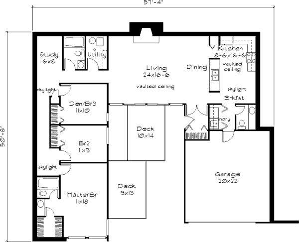 House Plan Design - Floor Plan - Main Floor Plan #320-317