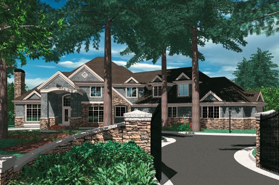 Front View - 5700 square foot Traditional home