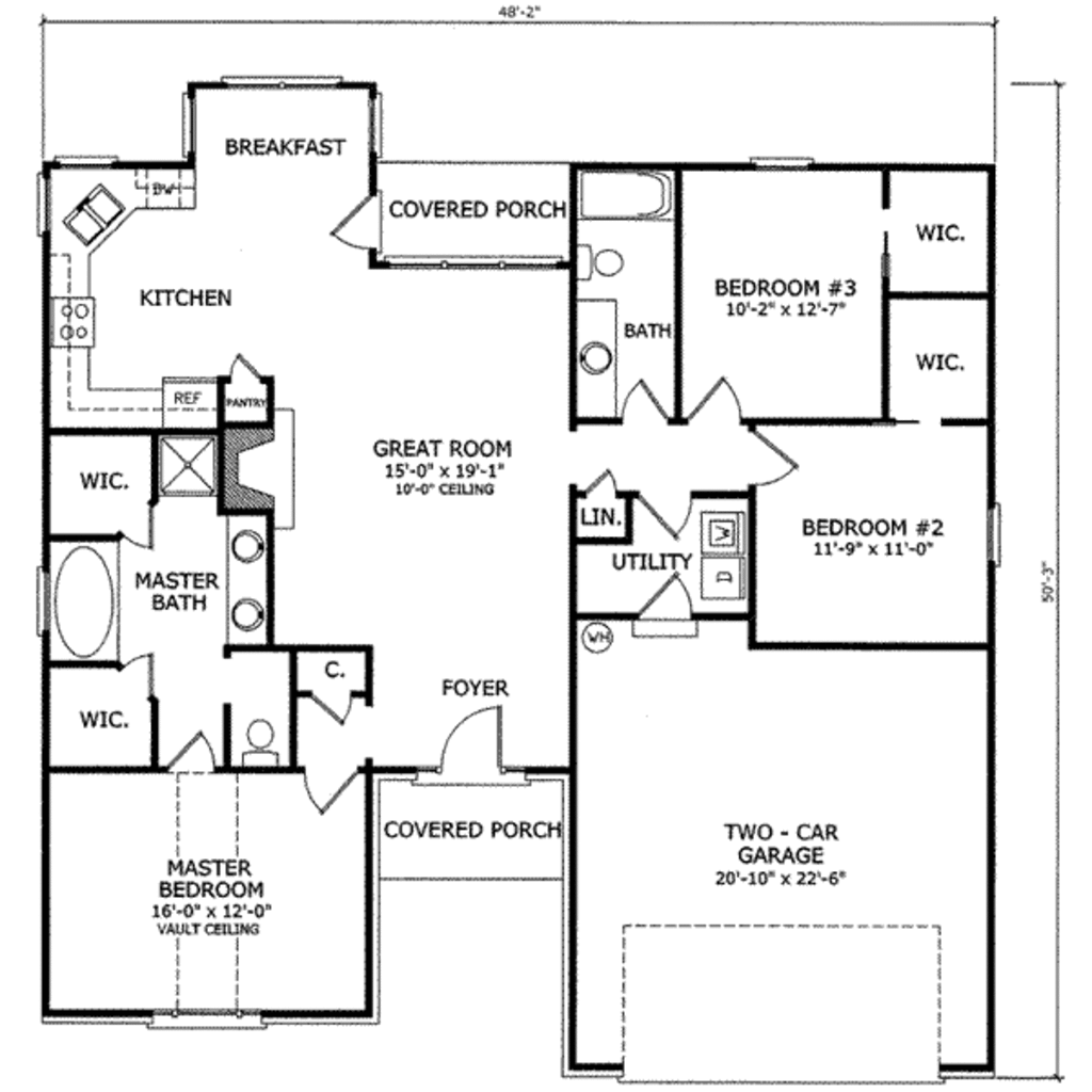 European Style House Plan 3 Beds 2 Baths 1550 Sq Ft Plan European Style House Plan 3 Beds 2 Baths 1550 Sq Ft Plan