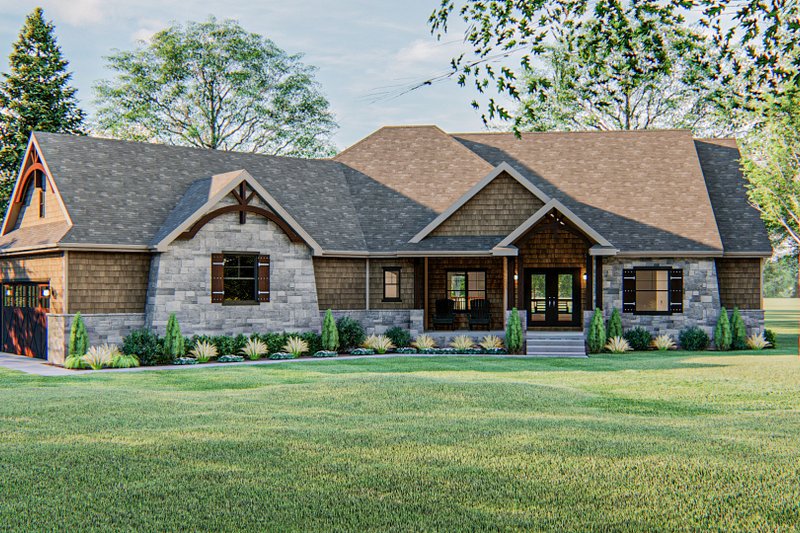 Architectural House Design - Craftsman Exterior - Front Elevation Plan #455-288