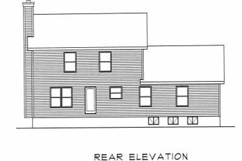 Dream House Plan - Exterior - Rear Elevation for Traditional House Plan #22-205 - 3 bed, 2.5 bath