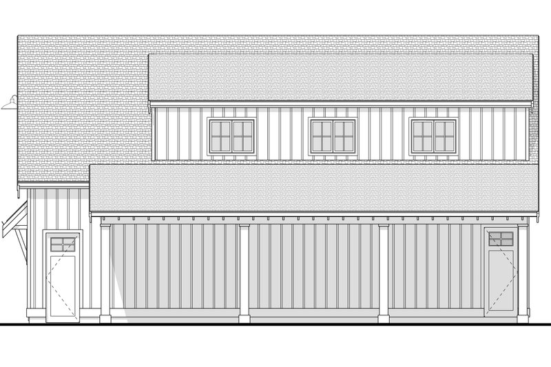 Dream House Plan - Exterior - Other Elevation 1 for Farmhouse House Plan #1114-10 - 2 bed, 1 bath