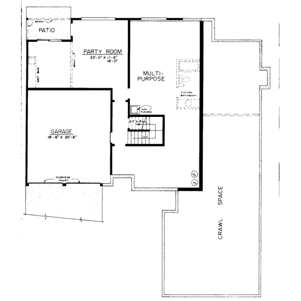 Floor Plan - Lower Floor Plan #303-170