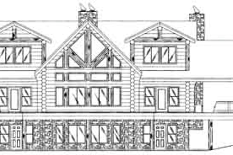 House Plan Design - Exterior - Rear Elevation for Traditional House Plan #117-313 - 4 bed, 4.5 bath
