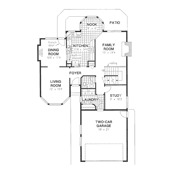 Traditional Floor Plan - Main Floor Plan #18-9080