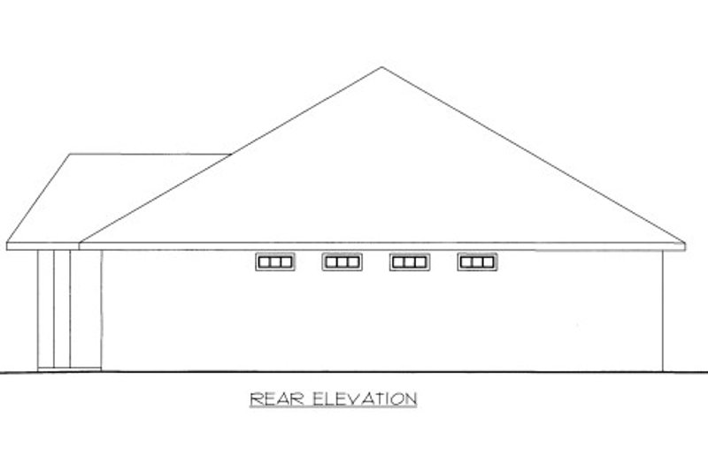 Dream House Plan - Exterior - Rear Elevation for Traditional House Plan #117-654, 0 bath