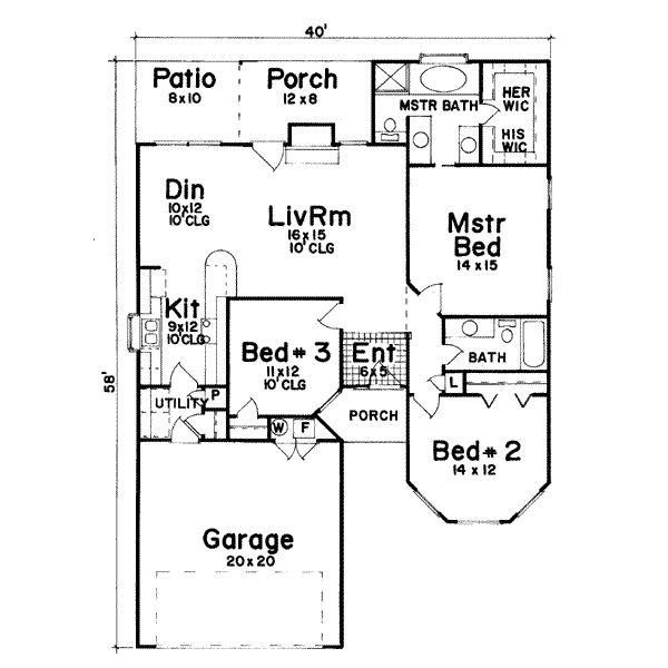 Dream House Plan - Traditional Floor Plan - Main Floor Plan #52-107