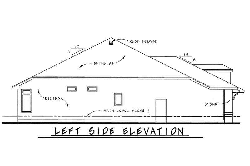 Home Plan - Exterior - Other Elevation 1 for European House Plan #20-2069 - 2 bed, 2 bath