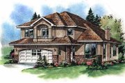 European Style House Plan - 3 Beds 2.5 Baths 1950 Sq/Ft Plan #18-267 