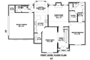 European Style House Plan - 4 Beds 2.5 Baths 3069 Sq/Ft Plan #81-13728 
