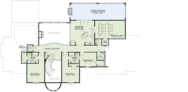 House Plan Design - European Floor Plan - Upper Floor Plan #17-2530