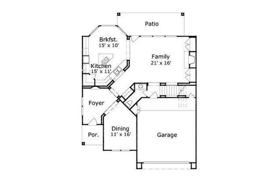 Floor Plan - Main Floor House Plan #411-248 - 3 bed, 3 bath