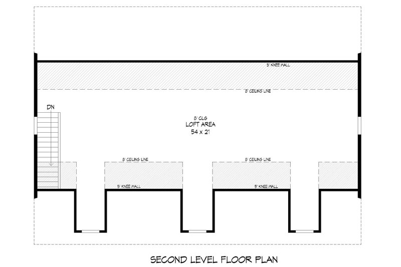 Home Plan - Floor Plan - Upper Floor for Traditional House Plan #932-486, 0.5 bath