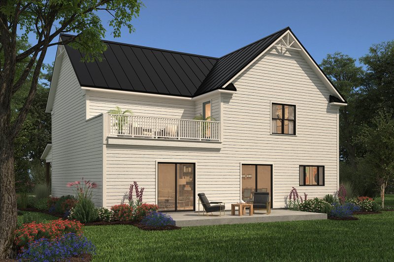 Home Plan - Exterior - Rear Elevation 3 for Farmhouse House Plan #497-5 - 4 bed, 2.5 bath