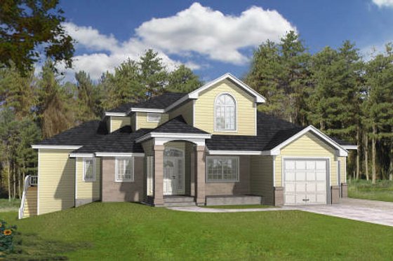 Exterior - Front Elevation for Mediterranean House Plan #112-156 - 3 bed, 2.5 bath