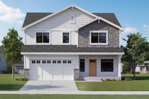 House Blueprint - Craftsman Exterior - Front Elevation Plan #112-302