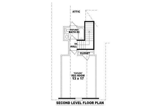 Floor Plan - Upper Floor for European House Plan #81-1516 - 3 bed, 3 bath