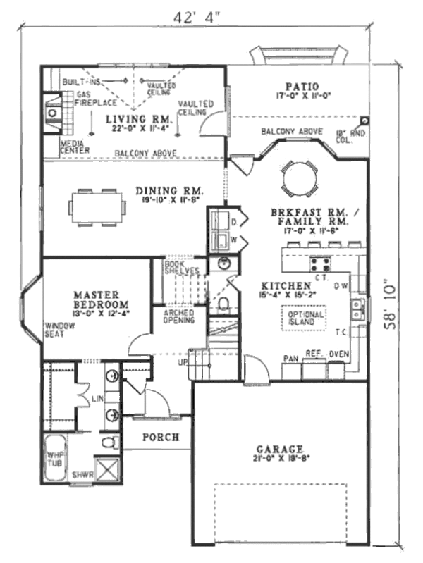 European Floor Plan - Main Floor Plan #17-2279