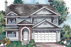 Traditional Exterior - Front Elevation Plan #18-9242