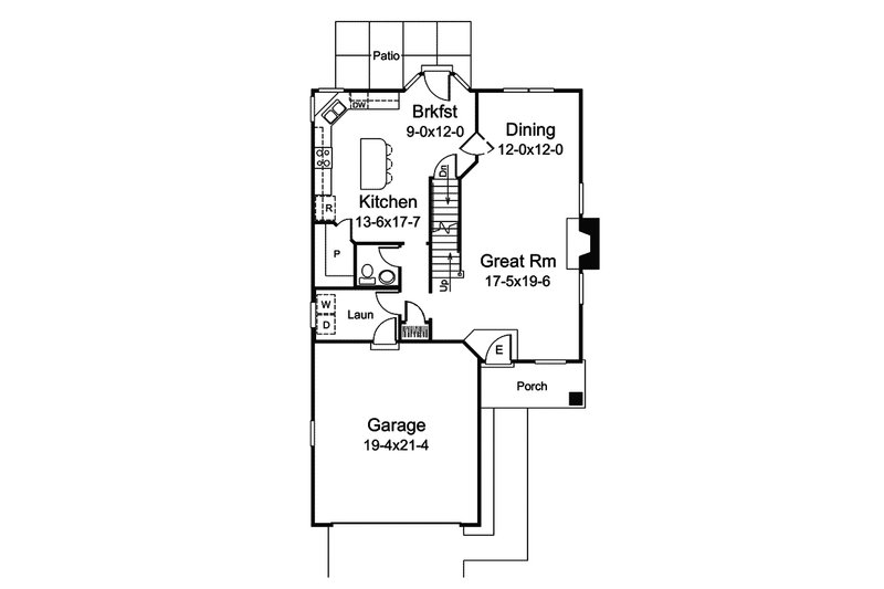 Dream House Plan - Floor Plan - Main Floor for Traditional House Plan #57-693 - 3 bed, 2.5 bath