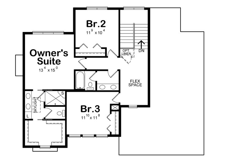 Home Plan - Floor Plan - Upper Floor for Traditional House Plan #20-2278 - 3 bed, 2.5 bath