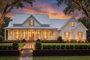 Dream House Plan - Farmhouse Exterior - Front Elevation Plan #430-160