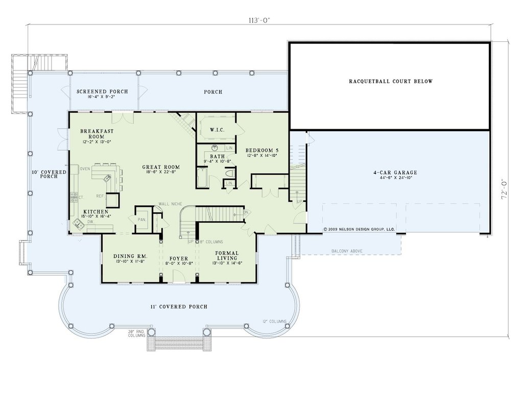 Victorian Style House Plan - 5 Beds 4 Baths 6903 Sq/Ft Plan #17-2099 ...