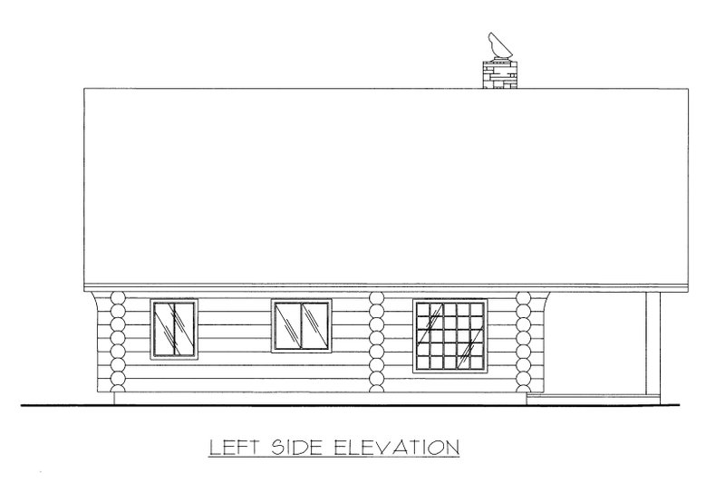 Home Plan - Exterior - Other Elevation for Log House Plan #117-500 - 1 bed, 1 bath