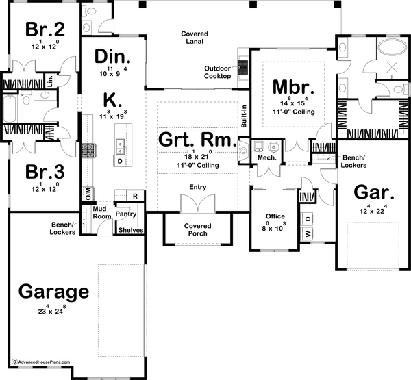 Dream House Plan - Mediterranean Floor Plan - Main Floor Plan #455-256