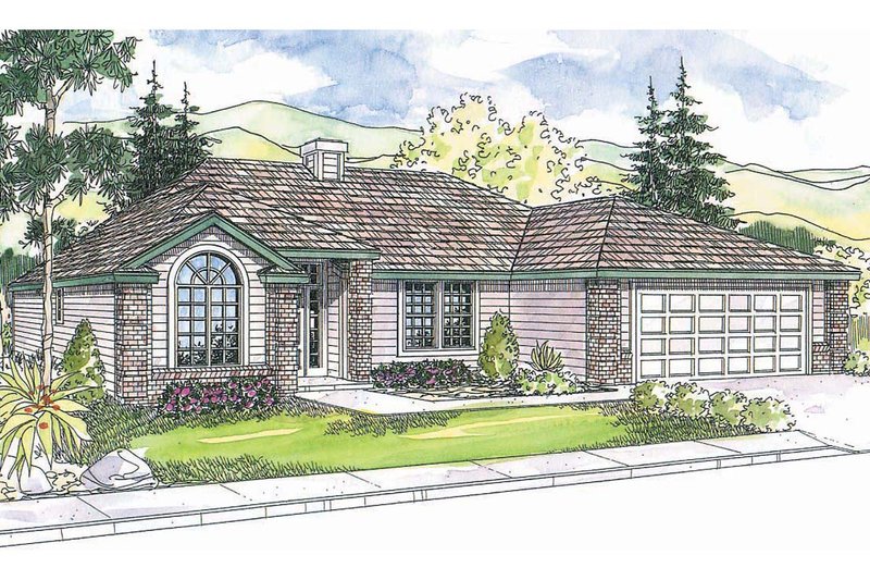 Architectural House Design - Traditional Exterior - Front Elevation Plan #124-569