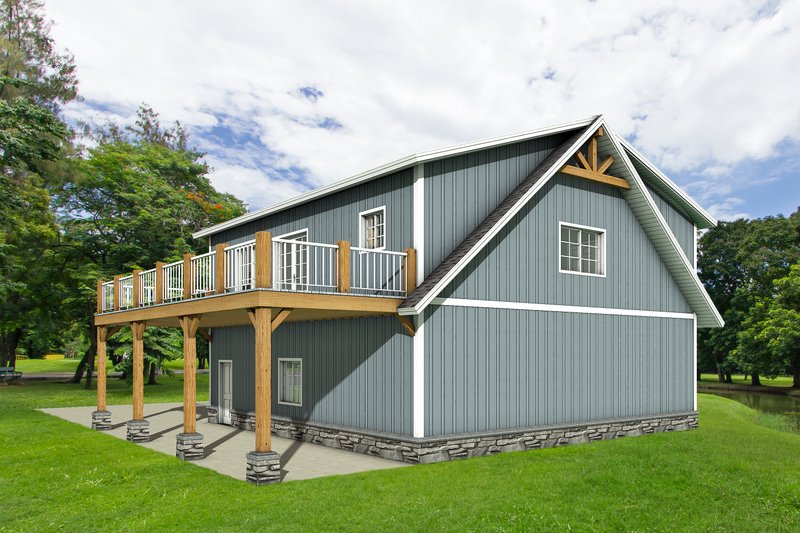 Dream House Plan - Exterior - Rear Elevation for Country House Plan #1084-17 - 1 bed, 1 bath