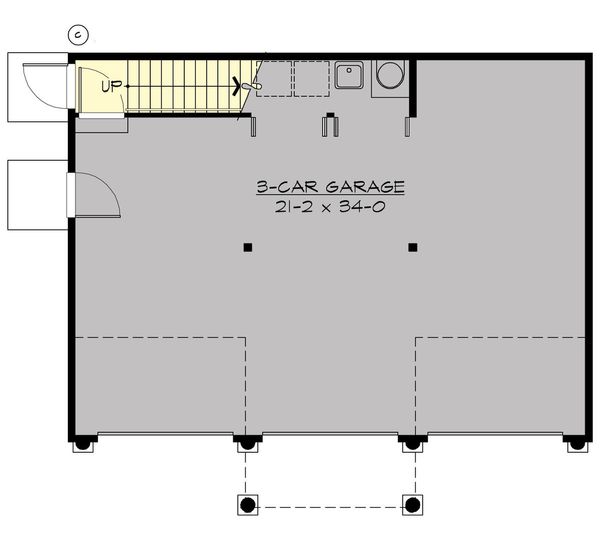 Home Plan - Cottage Floor Plan - Main Floor Plan #132-189