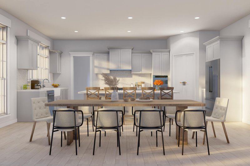 Architectural House Design - Interior - Dining Room for Farmhouse House Plan #923-411 - 3 bed, 3.5 bath