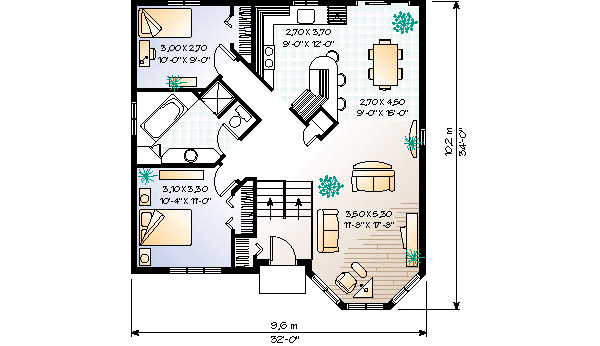 Dream House Plan - Victorian Floor Plan - Main Floor Plan #23-308