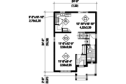 Traditional Style House Plan - 3 Beds 1 Baths 1546 Sq/Ft Plan #25-4473 