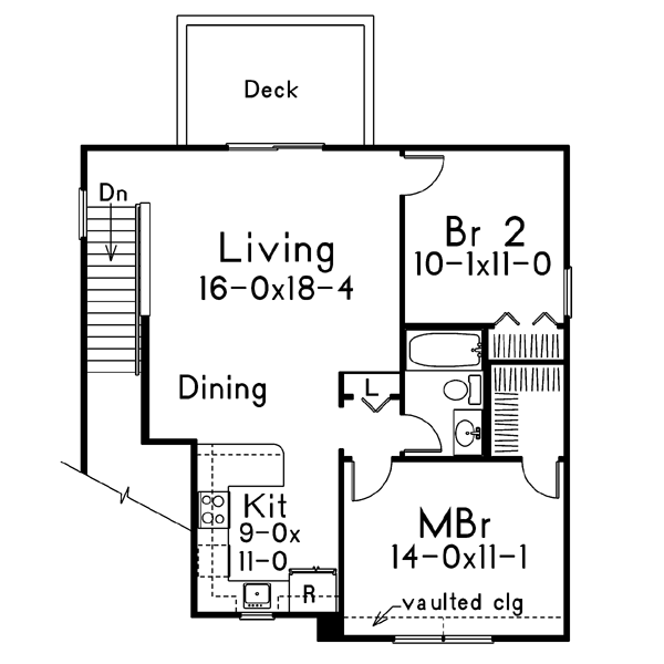 Architectural House Design - European Floor Plan - Upper Floor Plan #57-186